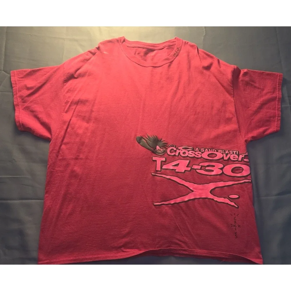 Travis Scott Cactus Jack Crossover T4-30 Sand Blast Red Shirt XXL Streetwear